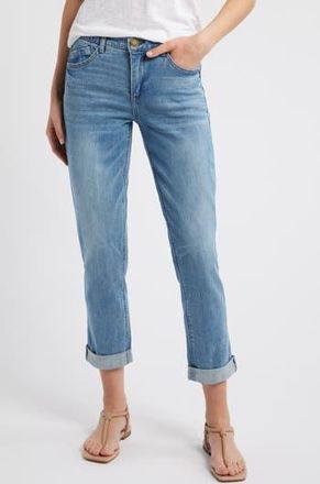Wit & Wisdom Gemma AbSolution High Waist Girlfriend Jeans in Light Blue Artisanal at Nordstrom Rack, Size 2