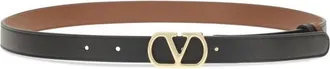 Valentino Garavani Black VLogo Signature Reversible Belt