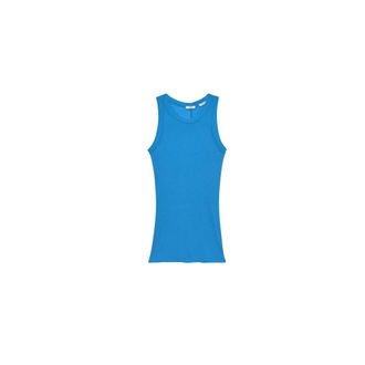 Bite Studios Sheer Tank - Dames - Longsleeves - Blauw - M - Katoen - Tops