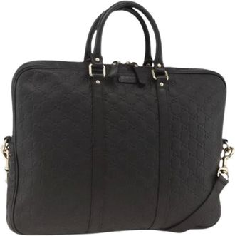 Gucci Pre-owned Handbags, female, Black, Size: ONE SIZE Pre-owned Vintage Business Bag