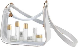 Generic Clear Purses for Women | Soft Women Clear Bag Purse,Stylish Transparent Handbag with Adjustable Shoulder Strap for Work Events Lunch Festival School C