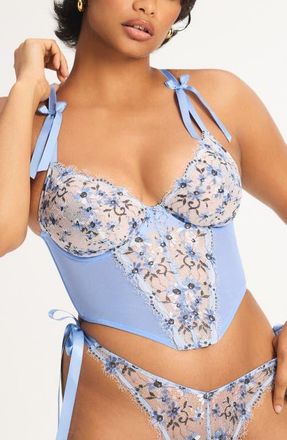 Savage x Fenty Daisy Darling Underwire Bustier in Kiki Blue at Nordstrom, Size X-Large