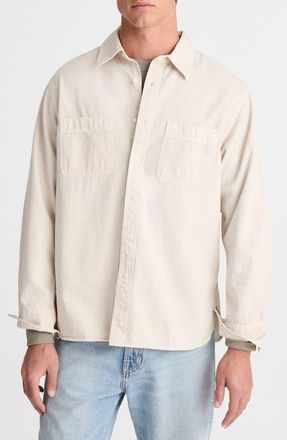 Madewell Cotton Button-Up Work Shirt in Form Grey at Nordstrom, Size Xx-Large