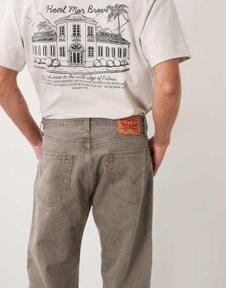Levi's 555 jeans dritti comodi marroni-Marrone