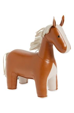Zuny Horse Faux Leather Bookend in Tan Wheat at Nordstrom
