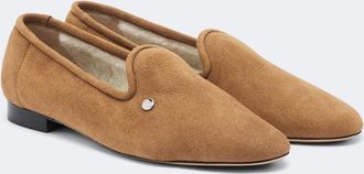 Toteme Shearling-lined suede loafers