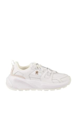 Tommy Hilfiger White Low-Top Leather Sneakers