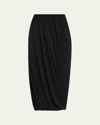 Cinq &agrave; Sept Calden Draped Midi Skirt