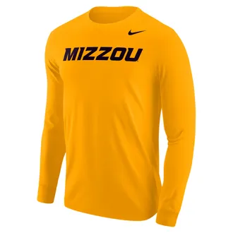 Nike Missouri Tigers Nike Mens Football Long-Sleeve T-Shirt in Yellow | M12333P397MISR-GLD