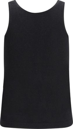 Brunello Cucinelli Womens Black Cashmere Tank Tops