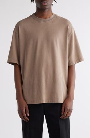 Acne Studios Extorr Logo Back T-Shirt in Taupe Brown at Nordstrom, Size X-Large