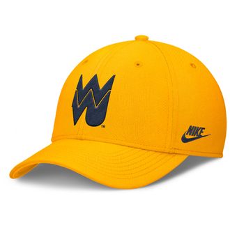Nike West Virginia Primetime Rise Academic Nike Mens Dri-FIT College Hat in Yellow | NC0376IWVV-PFL