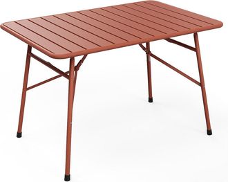 Vente-Unique Tavolo da giardino pieghevole L.110 cm in metallo Terracotta - MIRMANDE di MYLIA