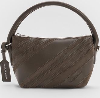 Charles & Keith Zeya Recycled Suede Top Handle Bag