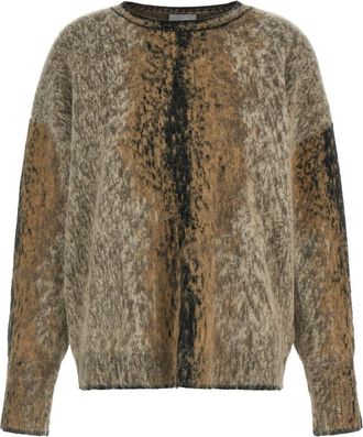 Nude Brown Abstract Crew Neck Sweater