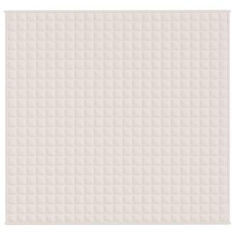 Berkfield Home Soft Weighted Blanket Light Cream 220x230 cm King 11 kg Fabric