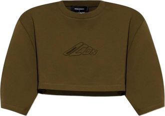 Dsquared2 T-shirt crop - Verde