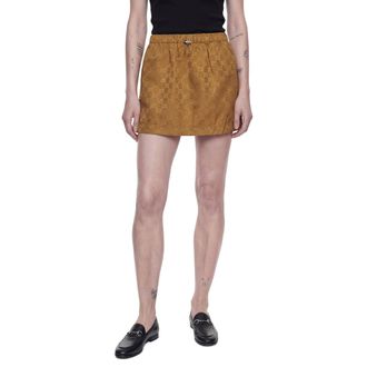 Gucci Slub GG Nylon Mini Skirt