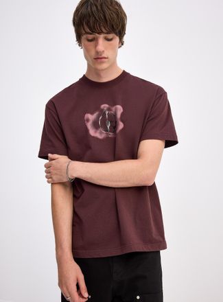 Polar Skate Co. Mens Metal logo burgundy T-shirt Regular fit
