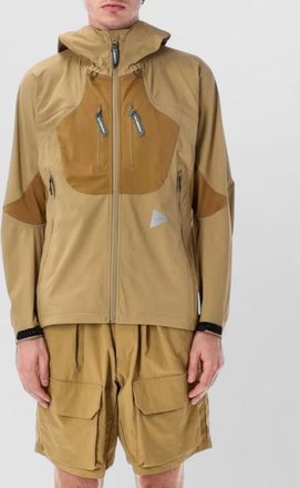 And Wander trek hooded technical jacket multi pocket