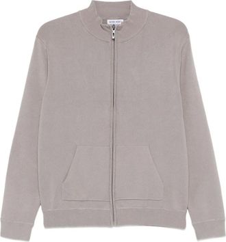 Antony Morato fine-ribbed zip-up jacket - men - Polyamide/Cotton/Elastane - M - Neutrals