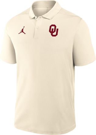 Nike Jordan Mens Oklahoma Victory Primary Logo Jordan Brand Dri-FIT College Polo in Brown | 035815AOKN-4SD