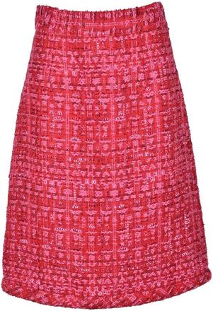Edward Achour Paris Boucl&eacute; Skirt - Fuchsia