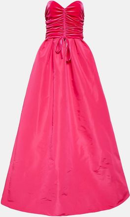 Monique Lhuillier Strapless silk gown