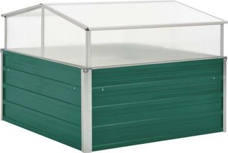 vidaXL Invernadero de acero galvanizado verde 100x100x77 cm Vidaxl