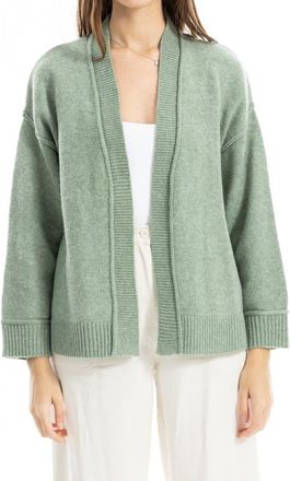 Max Studio Open Front Cardigan in Heather Basil at Nordstrom Rack, Size X-Small