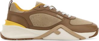 Fendi Brown Two-tone Sneakers