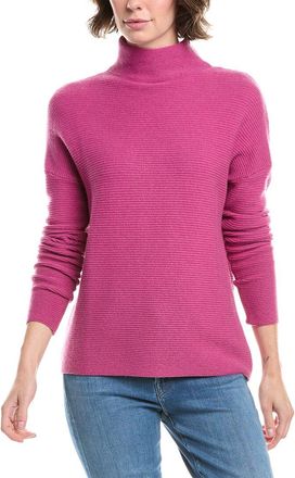 Forté Cashmere Textured Slouchy Funnel Neck Cashmere Sweater