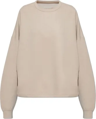 Nike Fitness, Dames, Beige, S, Katoen, Oversized sweatshirt