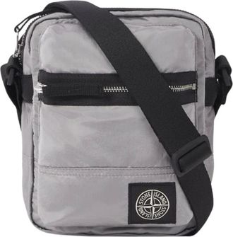 Stone Island Cross Body Messenger, male, Gray, ONE SIZE, S0251 Crossbody Bag