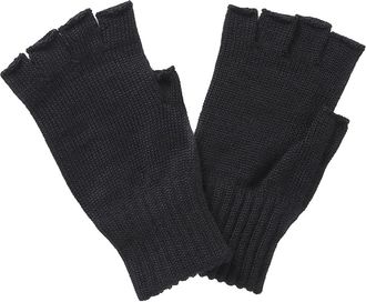 Barbour Fingerless Gloves - Black - M