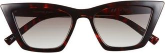 Le Specs Veledrome 54mm Gradient Cat Eye Sunglasses in Dark Tort at Nordstrom
