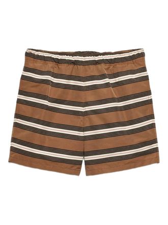 Prada striped swim trunks - men - Fabric - M - Brown