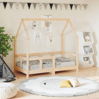 vidaXL Estructura De Cama Para Ni&ntilde;os Madera Maciza De Pino 70x140 Cm Vidaxl
