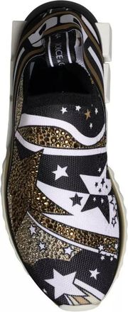 Dolce & Gabbana Womens Multicolor Comet Star Print Sorrento Sneakers Shoes