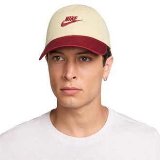 Nike Mens Club H86 Adjustable Cap - Red/Beige Size M/L