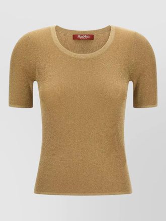 Max Mara ribbed metallic short-sleeve t-shirt