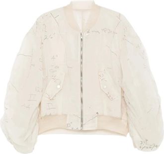 Rick Owens Bomber Jackets, female, Beige, Size: 2XS Oversized Bomber Jacket