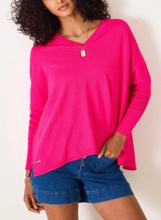 Mersea Catalina V-Neck Sweater - Petite In Lipstick