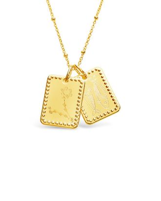 Sterling Forever 14K Plated Pisces Zodiac Tag Necklace