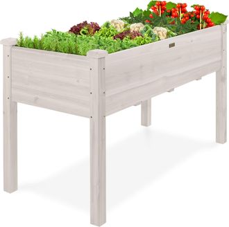 Best Choice Products Best Choice Product 48x24x30in Raised Garden Bed, Elevated Wooden Planter for Yard w/ Foot Caps, Bed Liner