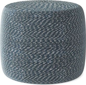 Simpli Home Bayley Boho Round Braided Pouf
