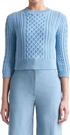 Altuzarra Cabbie Crewneck Sweater In Ash Blue
