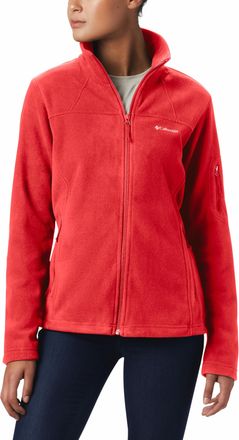 Columbia Fleecejacke COLUMBIA Fast Trek II Jacket, Damen, Gr. XXL (54/56), poppy rot, Fleece, Obermaterial: 100% Polyester, hoch geschlossener Ausschnitt, abge