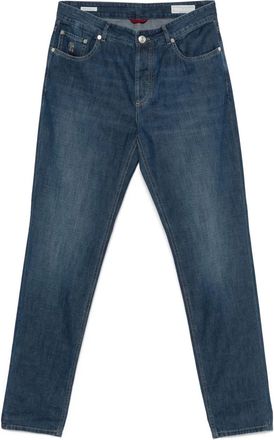 Brunello Cucinelli Jeans con ricamo - Blu