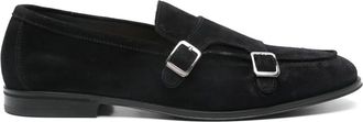 Doucal's suede monk shoes - Blue